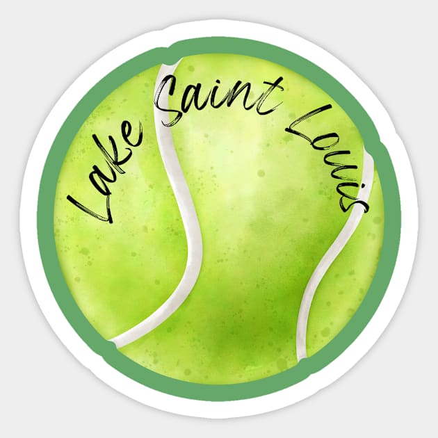 Lake Saint Louis Tennis Ball Sticker by Harbor Bend Designs